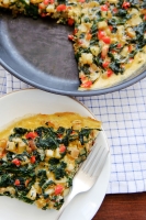 Jillian Michaels' Frittata with Spinach, Potatoes, Peppers, and Feta  Photo